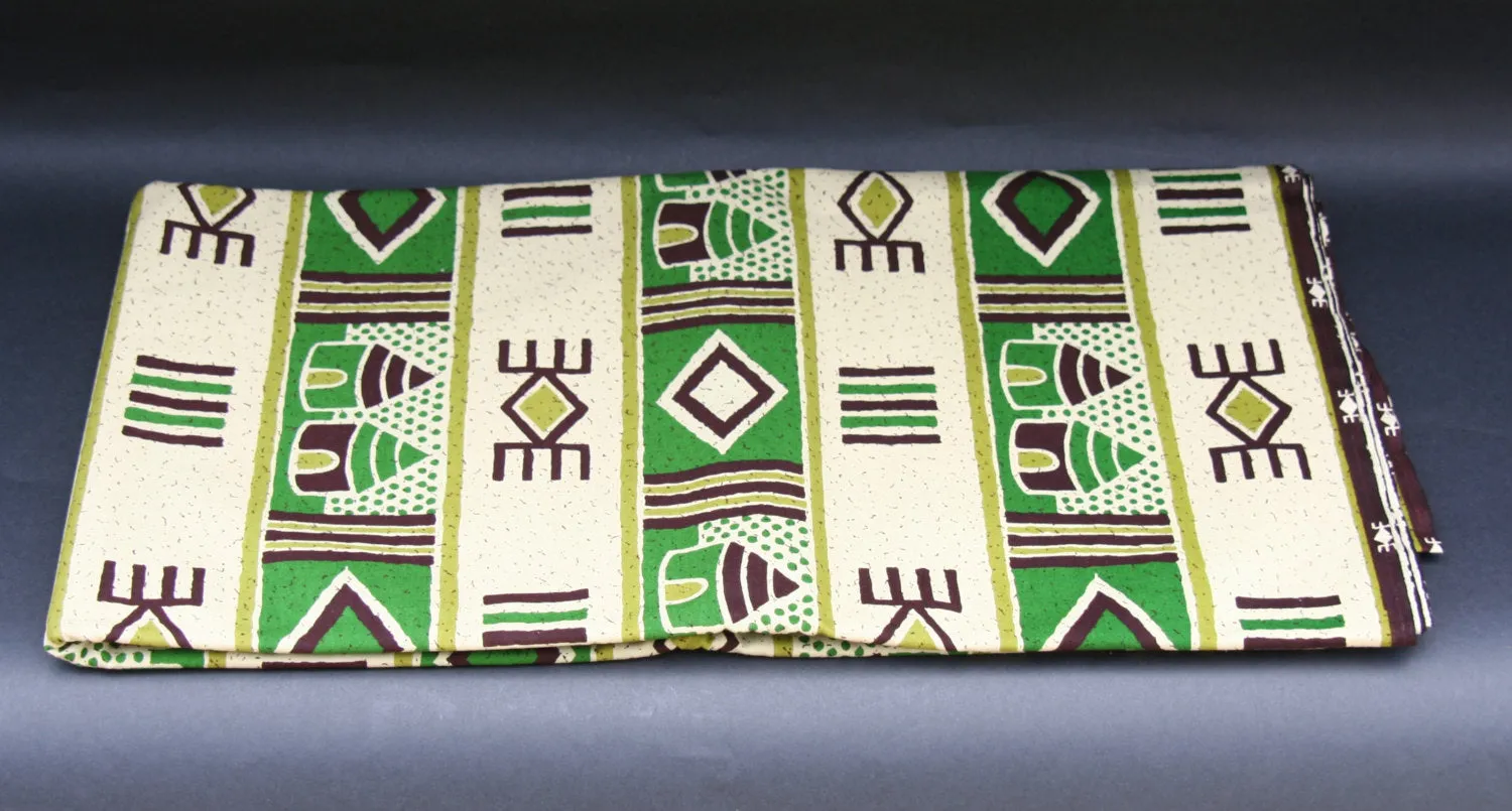African Fabric 6 Yards Ethnic De Woodin Vlisco Classic African Huts
