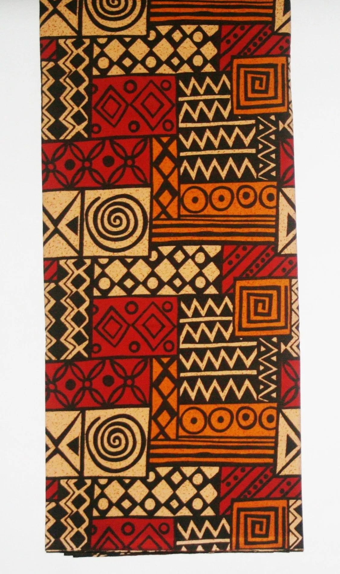 African Fabric 6 Yards Ethnic De Woodin Vlisco Classic Geometric