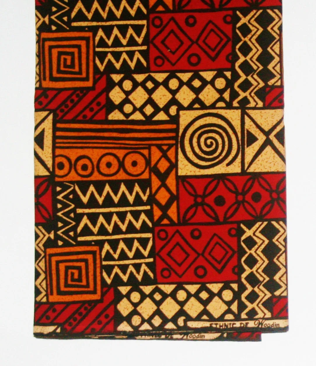 African Fabric 6 Yards Ethnic De Woodin Vlisco Classic Geometric