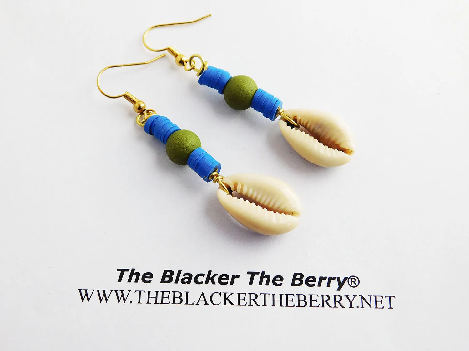 African Necklaces Cowrie Beaded Green Blue Jewelry Set Earrings