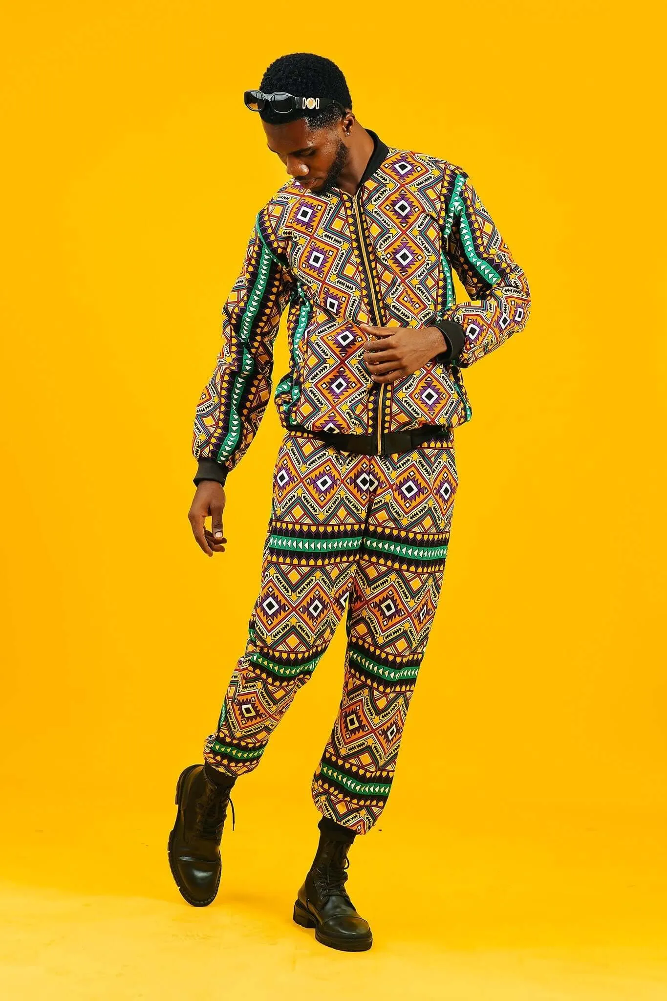 Almighty Arrow African Print Bomber Jacket
