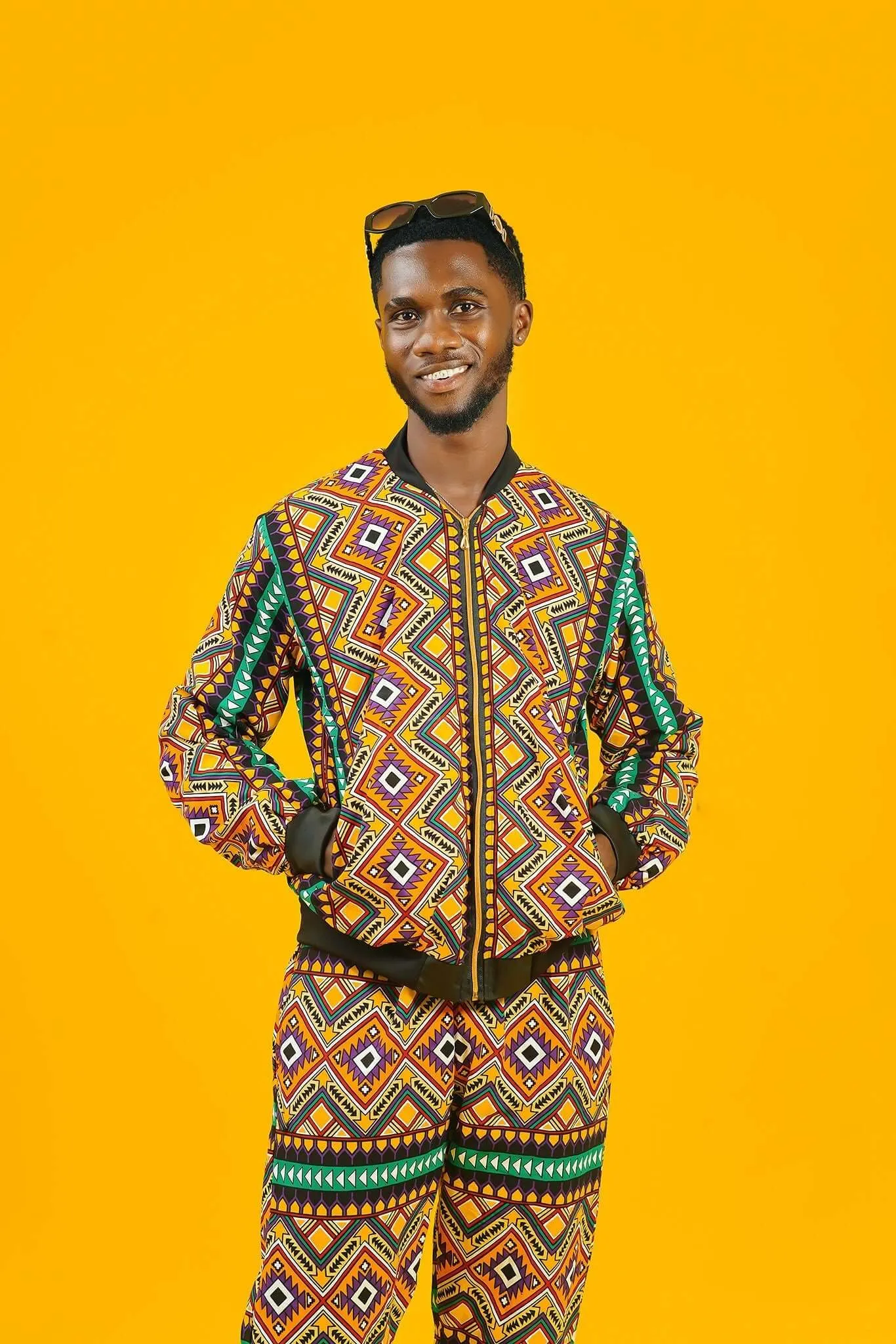 Almighty Arrow African Print Bomber Jacket