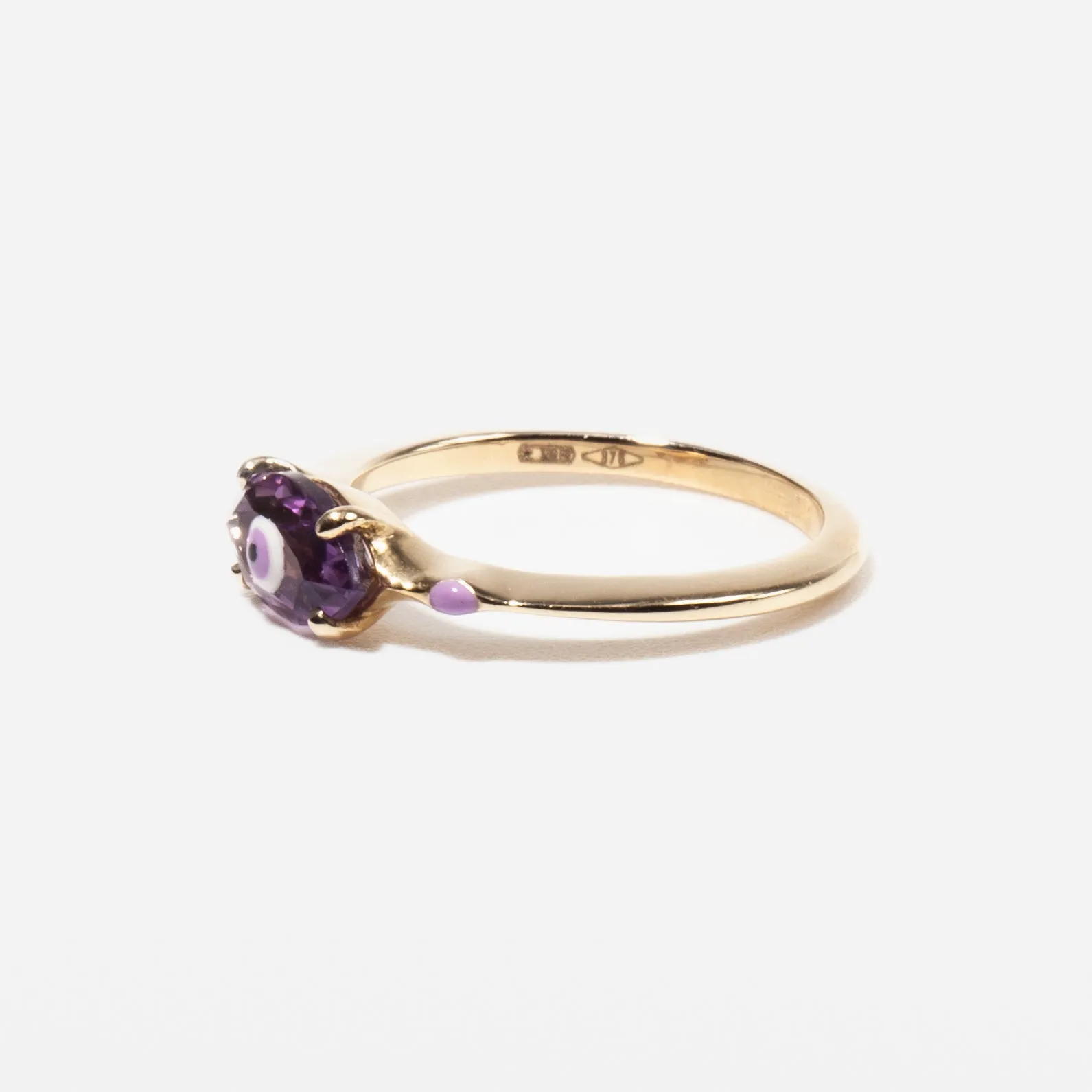 Amethyst Big Eye Ring