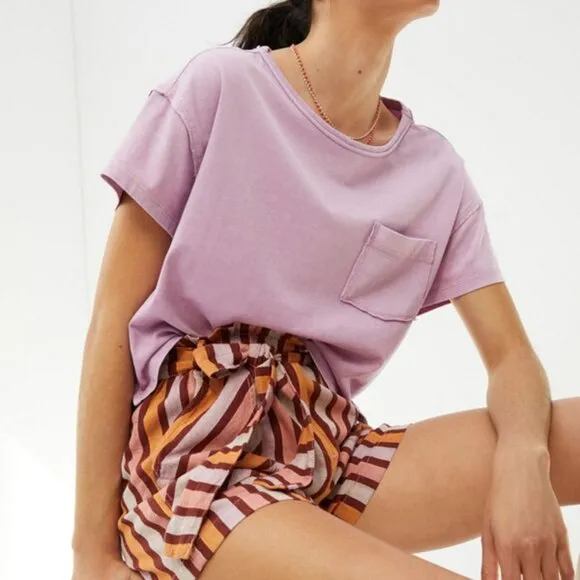 Anthropologie Retro Stripe Shorts