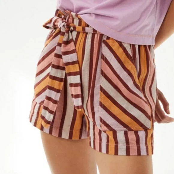 Anthropologie Retro Stripe Shorts
