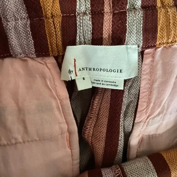 Anthropologie Retro Stripe Shorts