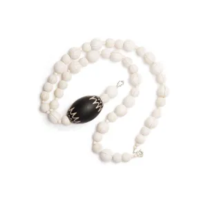 Bamako Vintage Chevron Venetian Bead Pendant Necklace