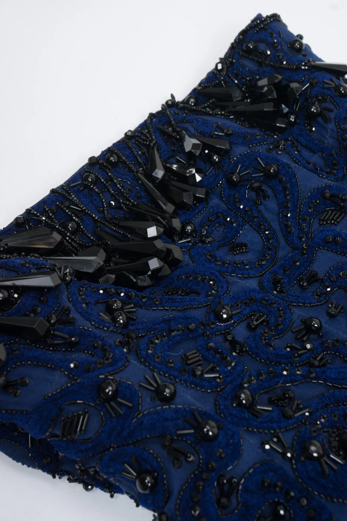 Bead Fringe Satin Gown