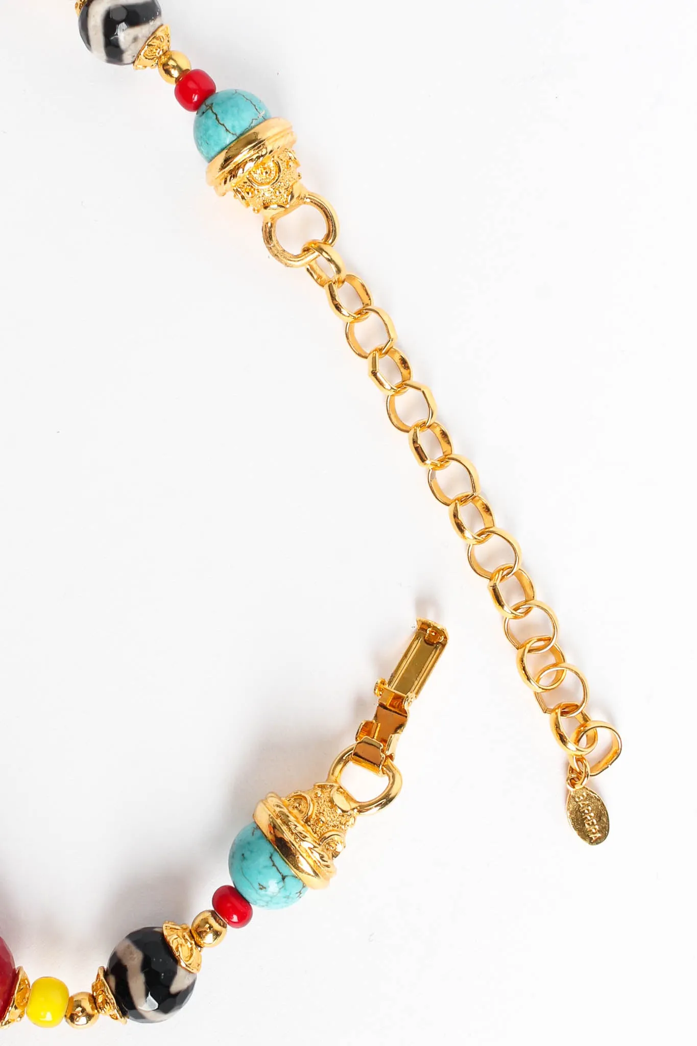 Beaded Glass Pendant Necklace