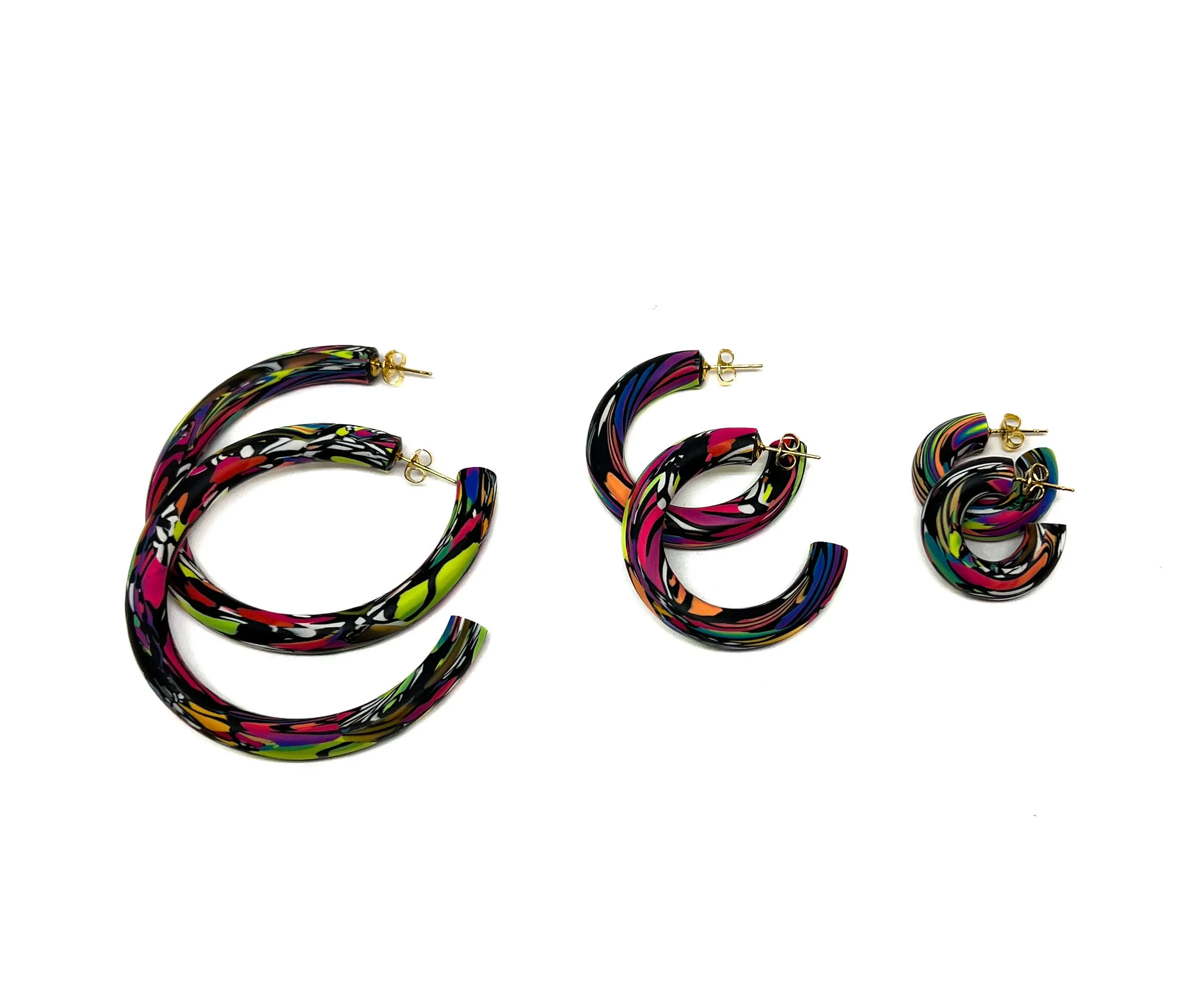 Becca Hoops - Neon Butterfly Scraps