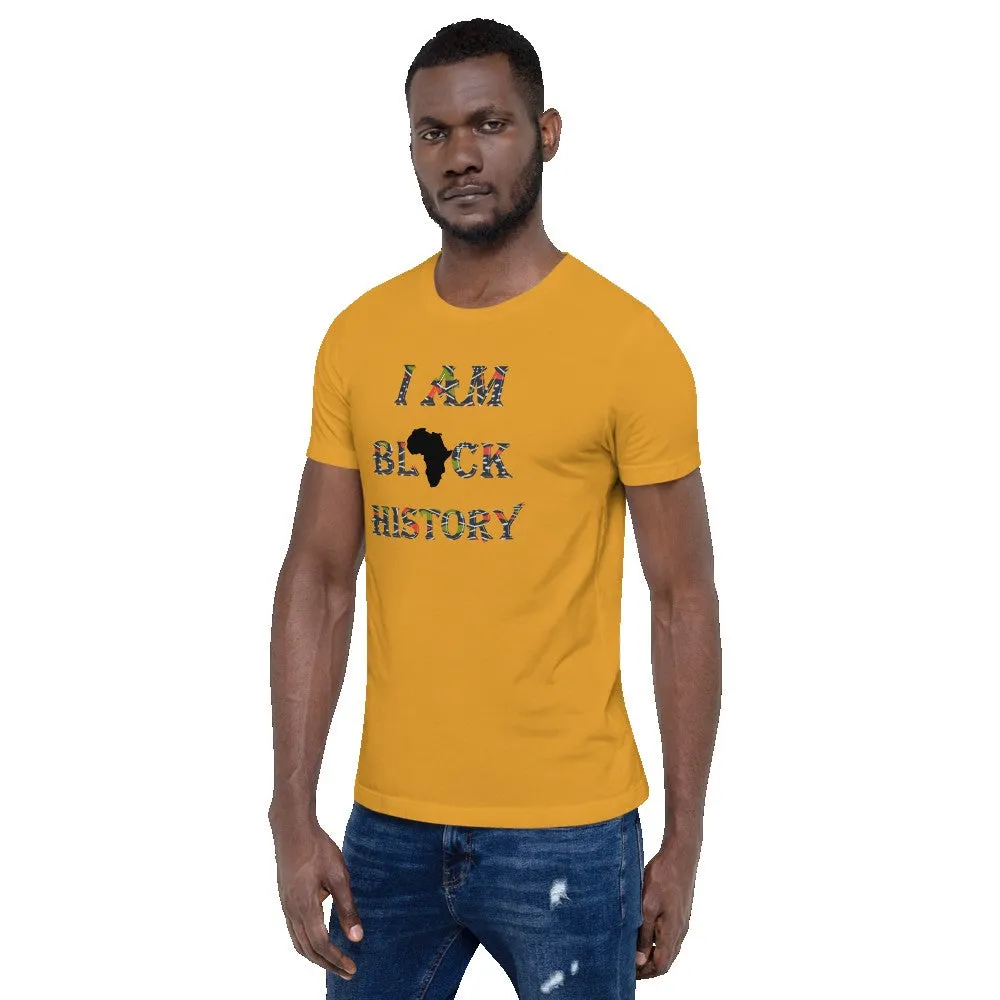 Black History African Print Short-Sleeve Unisex T-Shirt