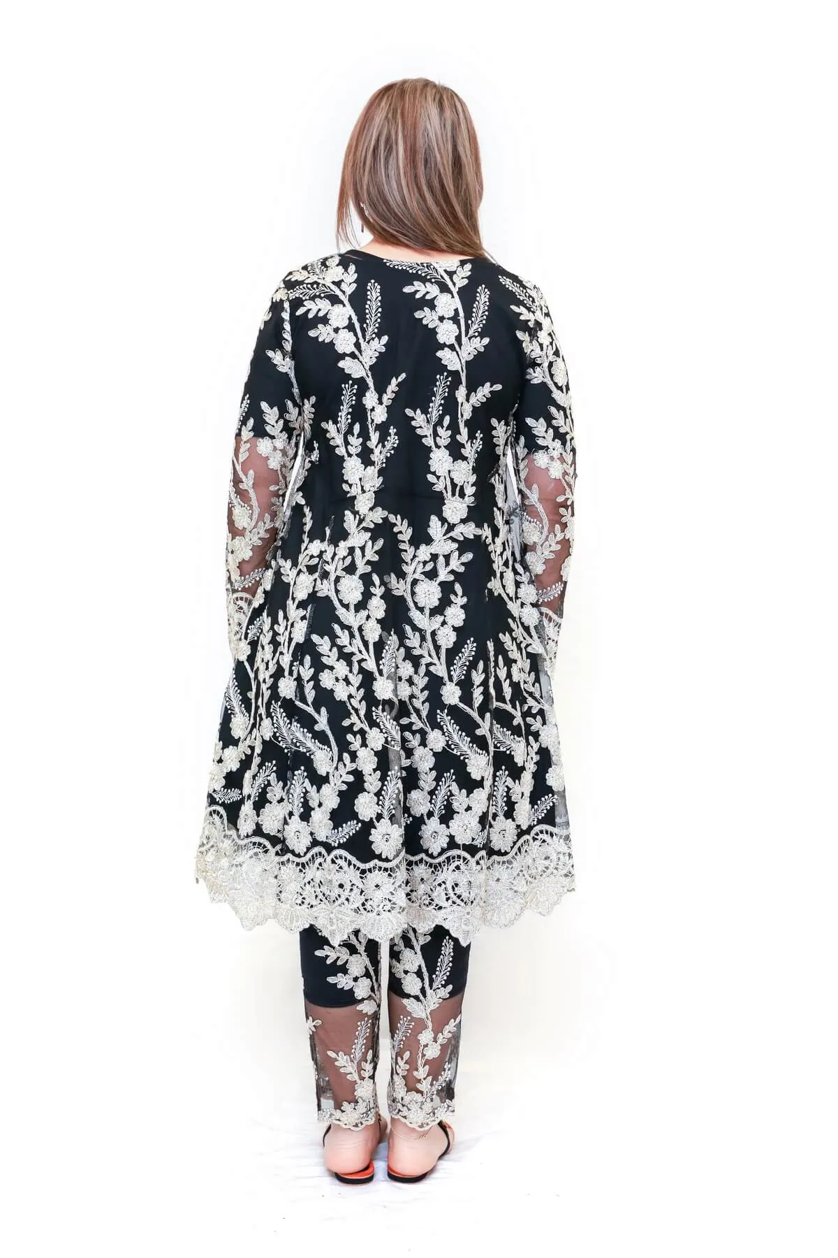 Black Indian Net Salwar Kameez - Suit