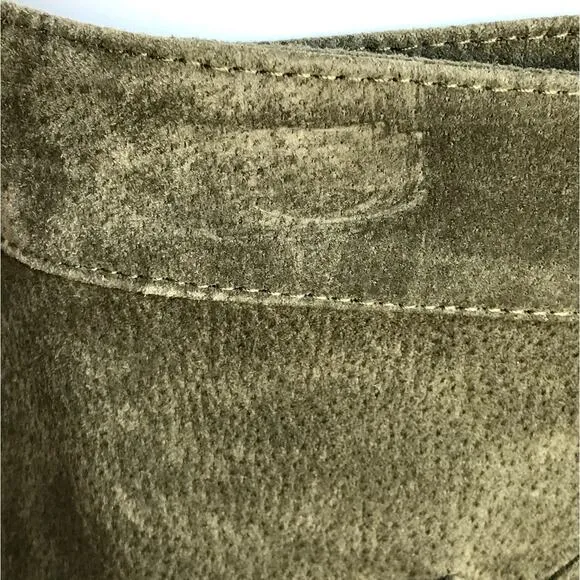 Blank NYC Olive Suede Mini Skirt Wrap Style with Asymmetrical Hem size 31