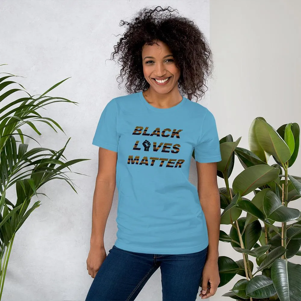 BLM African Print Color Short-Sleeve Unisex T-Shirt
