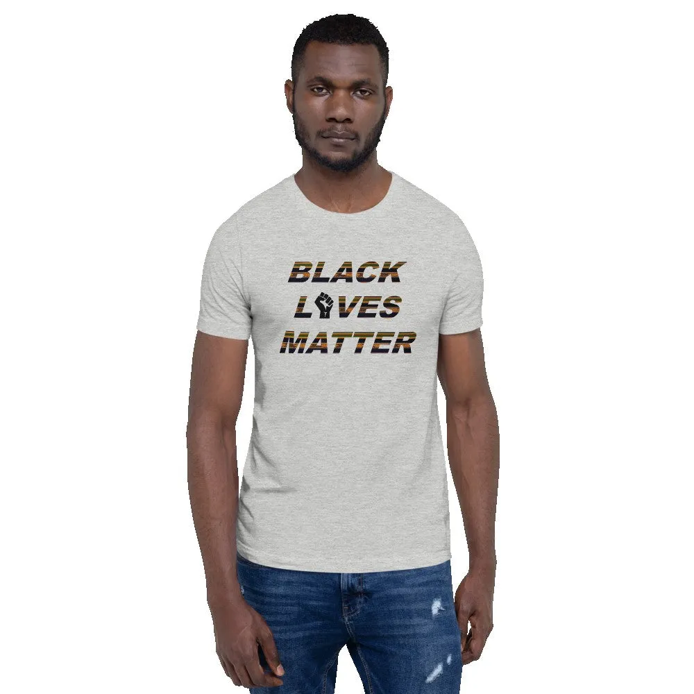 BLM African Print Color Short-Sleeve Unisex T-Shirt