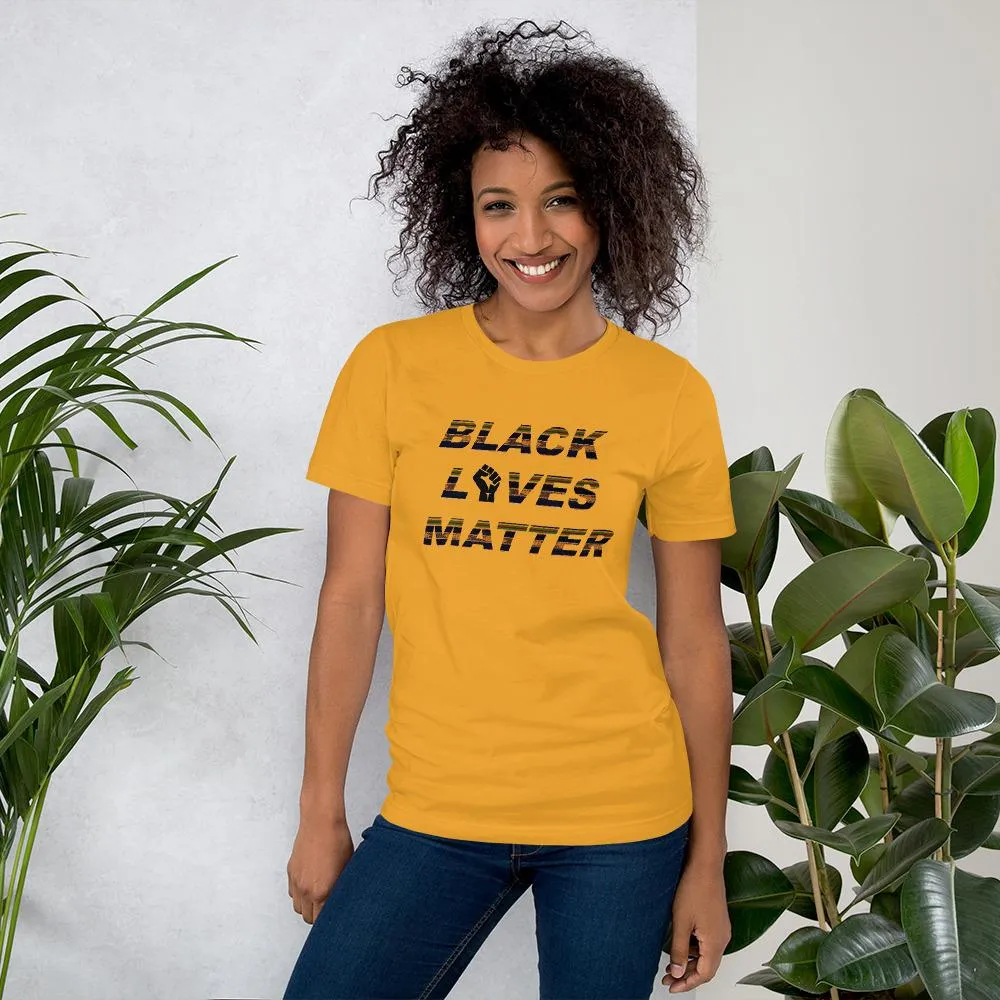 BLM African Print Color Short-Sleeve Unisex T-Shirt