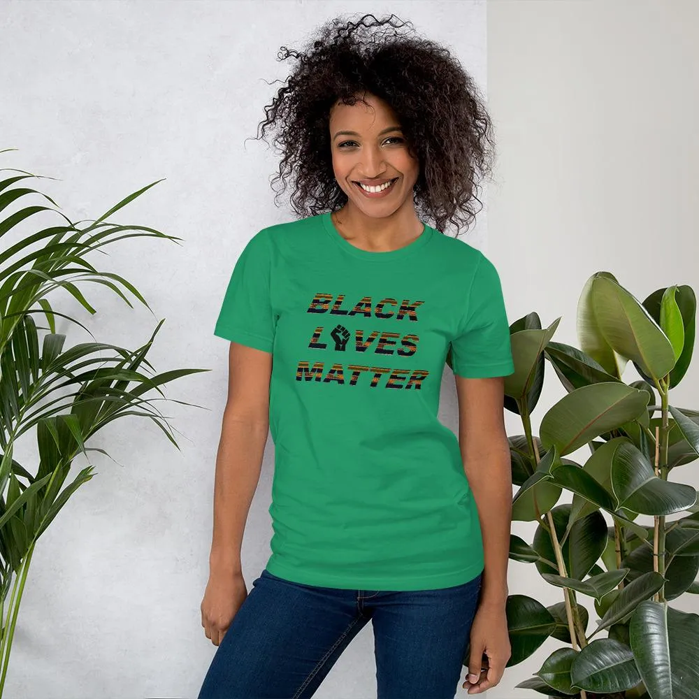 BLM African Print Color Short-Sleeve Unisex T-Shirt