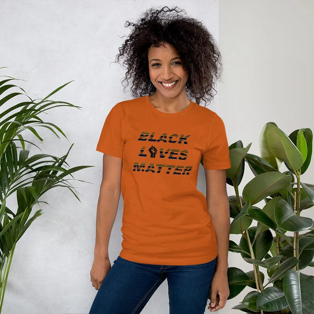 BLM African Print Color Short-Sleeve Unisex T-Shirt