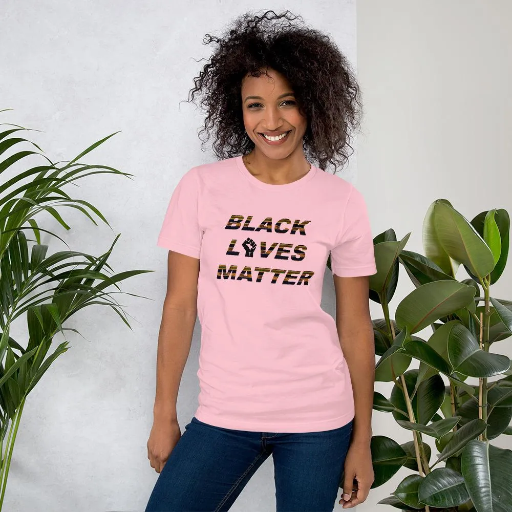BLM African Print Color Short-Sleeve Unisex T-Shirt