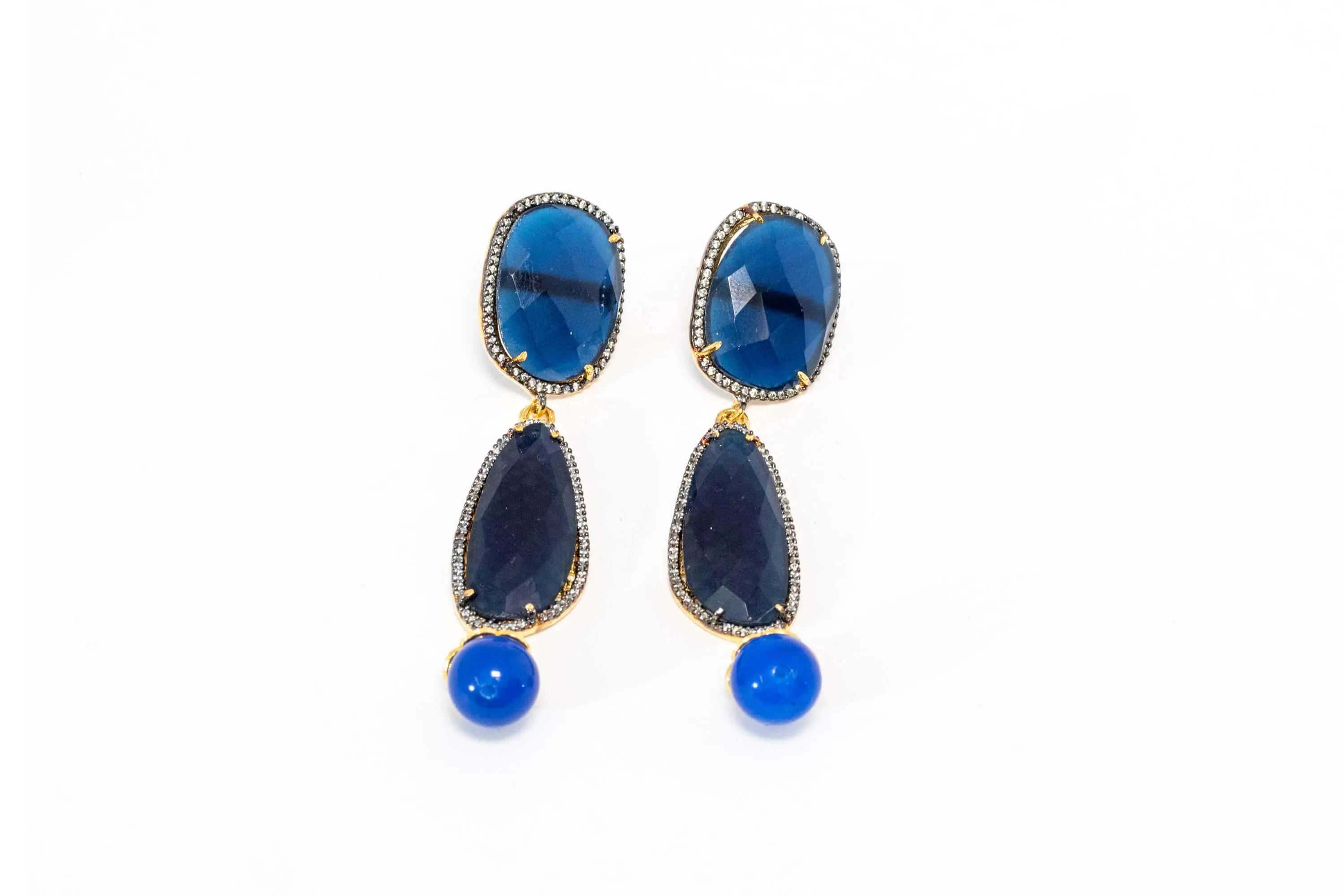 Blue Indian Dangle Earrings