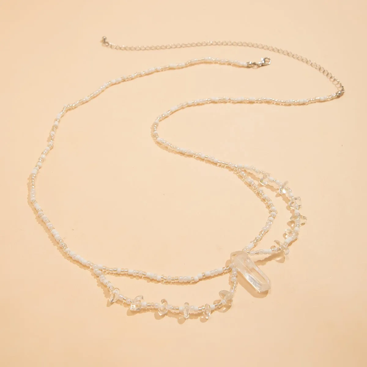Bohemia Layered Crystal Beaded Bowknot Pattern Belly Chain