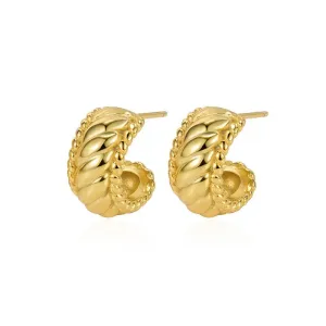 Boho & Mala 18k Gold Plated Hoop Earrings