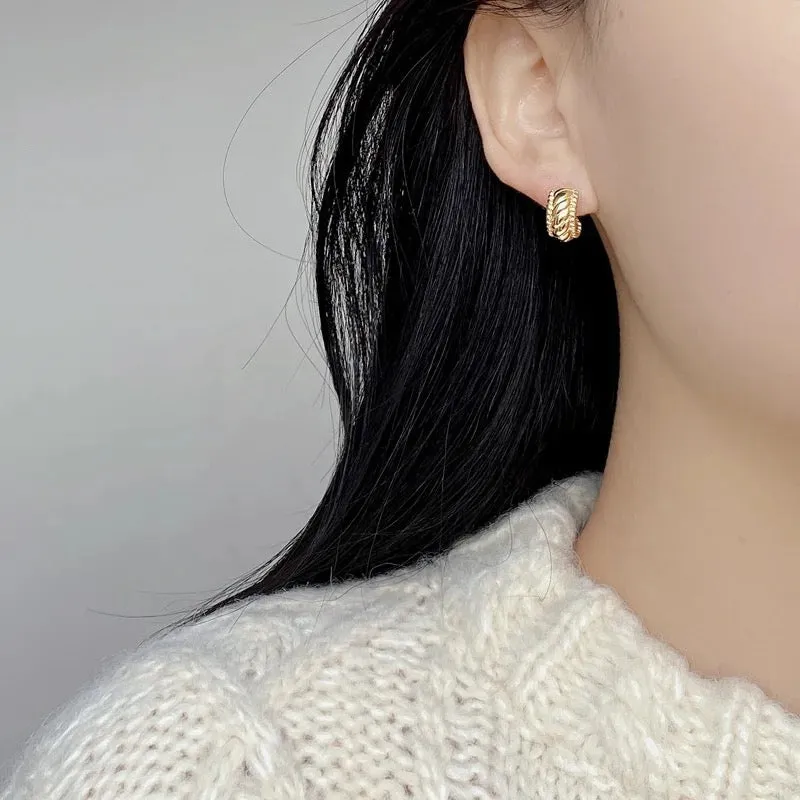 Boho & Mala 18k Gold Plated Hoop Earrings