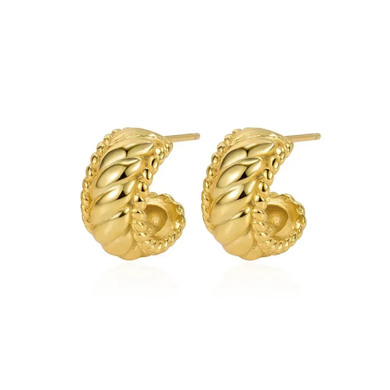 Boho & Mala 18k Gold Plated Hoop Earrings
