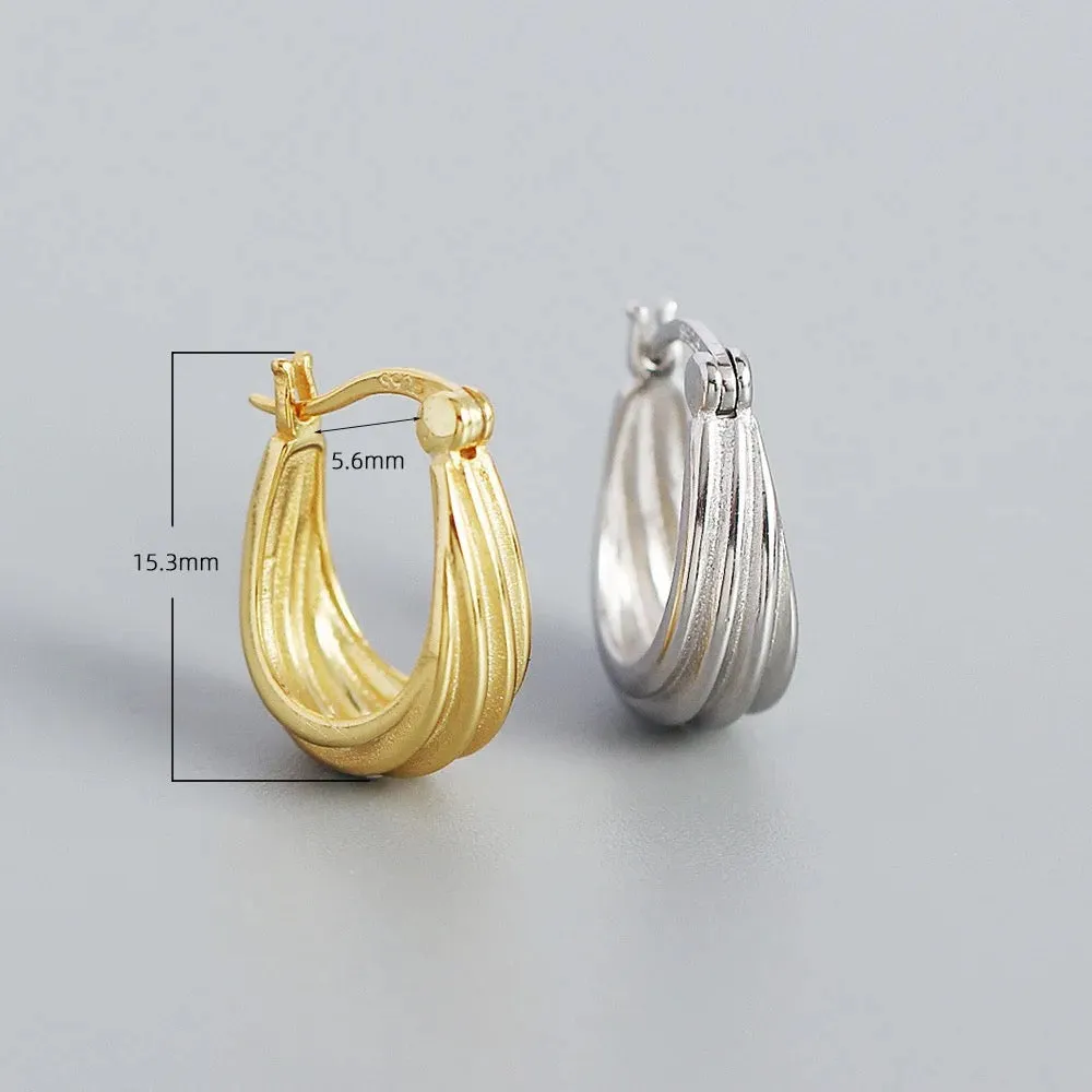 Boho & Mala 18k Gold Plated Hoop Huggie Earrings