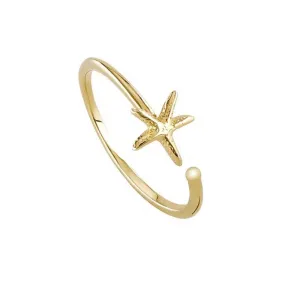 Boho & Mala 18k Gold Ring Sterling Silver (adjustable)