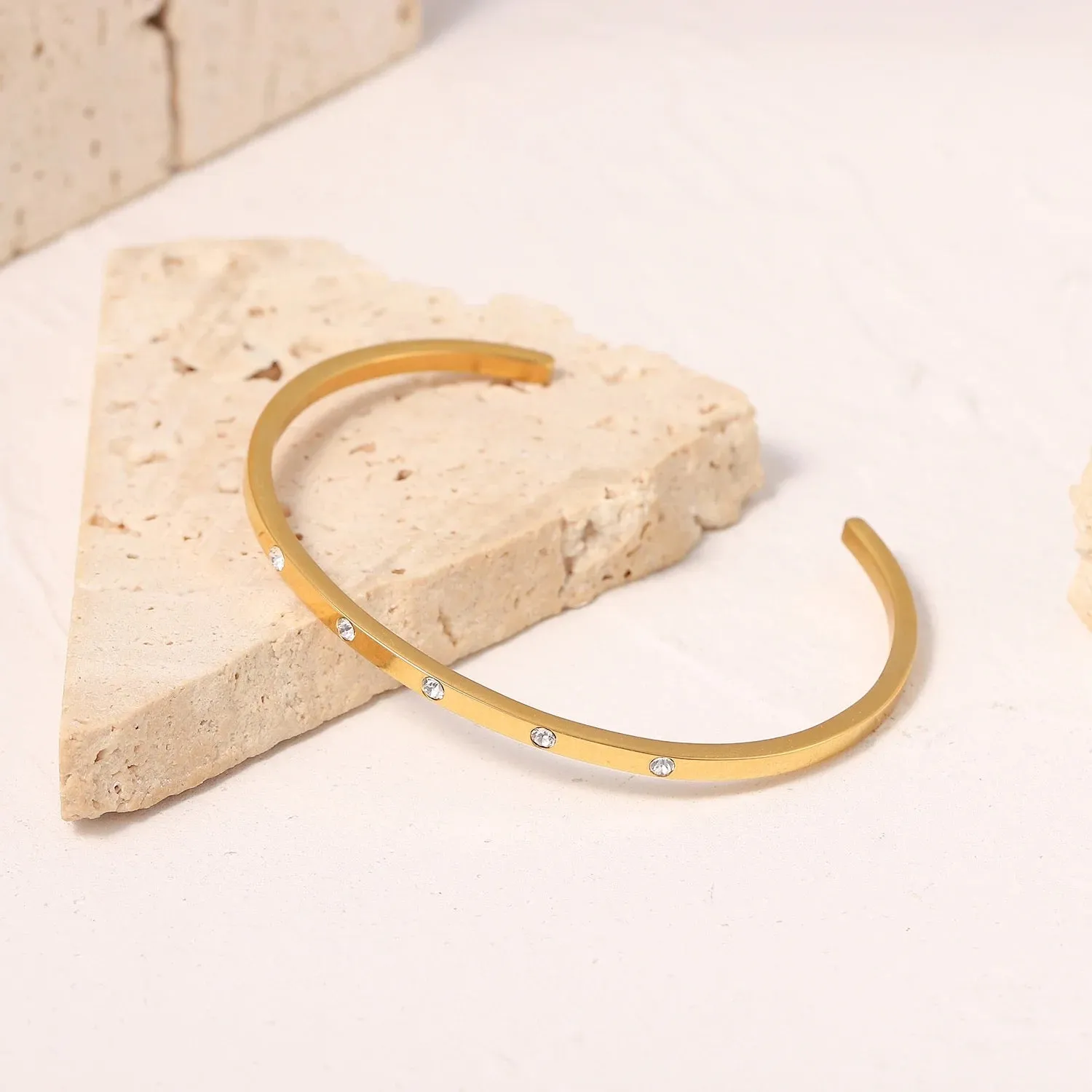 Boho & Mala Gold Cuff Bracelet