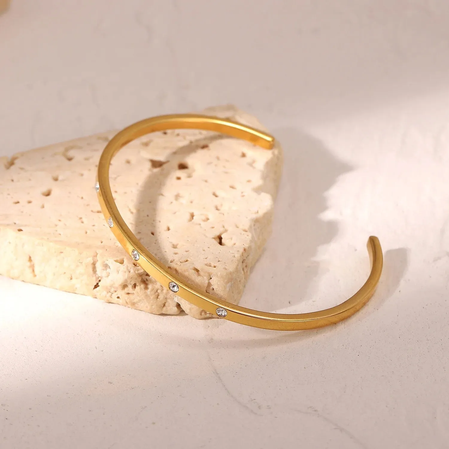 Boho & Mala Gold Cuff Bracelet