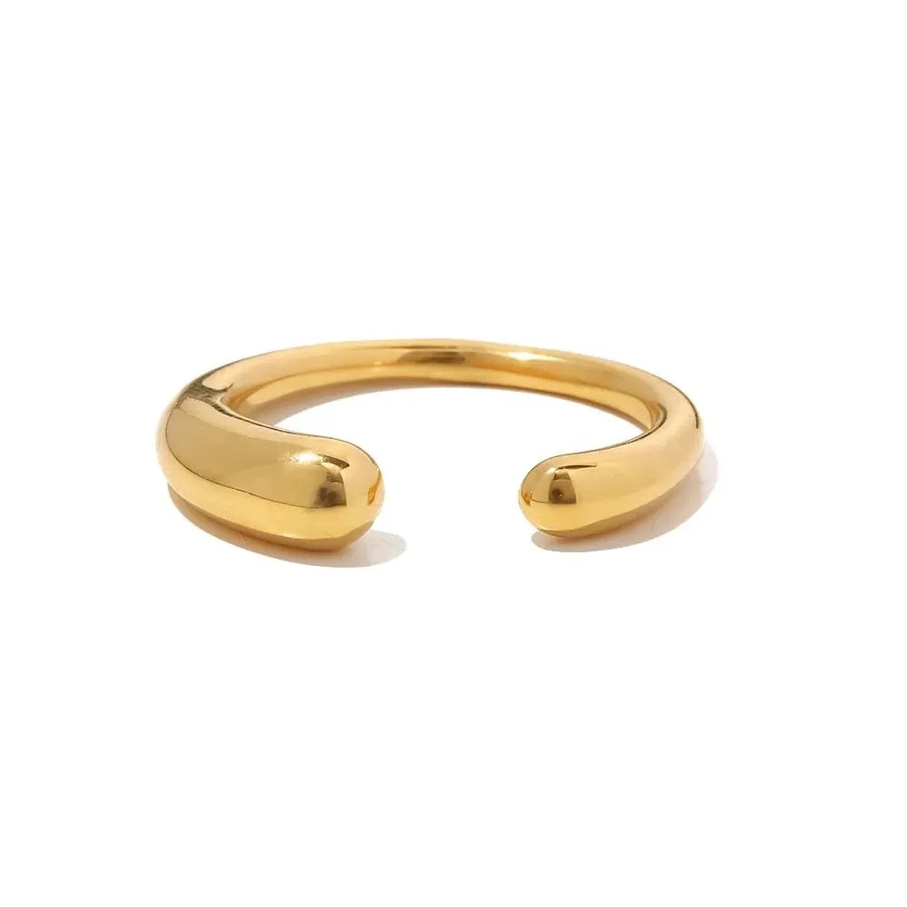 Boho & Mala Gold Plated Stainless Steel Ring (adjustable)