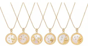 Boho & Mala Libra Horoscope Gold Necklace (Balance): September 23–October 23 APN1000