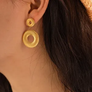Boho & Mala Pearl Stainless Steel Gold Plated Stud Earrings