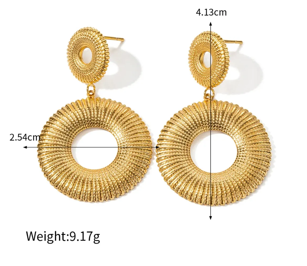 Boho & Mala Pearl Stainless Steel Gold Plated Stud Earrings