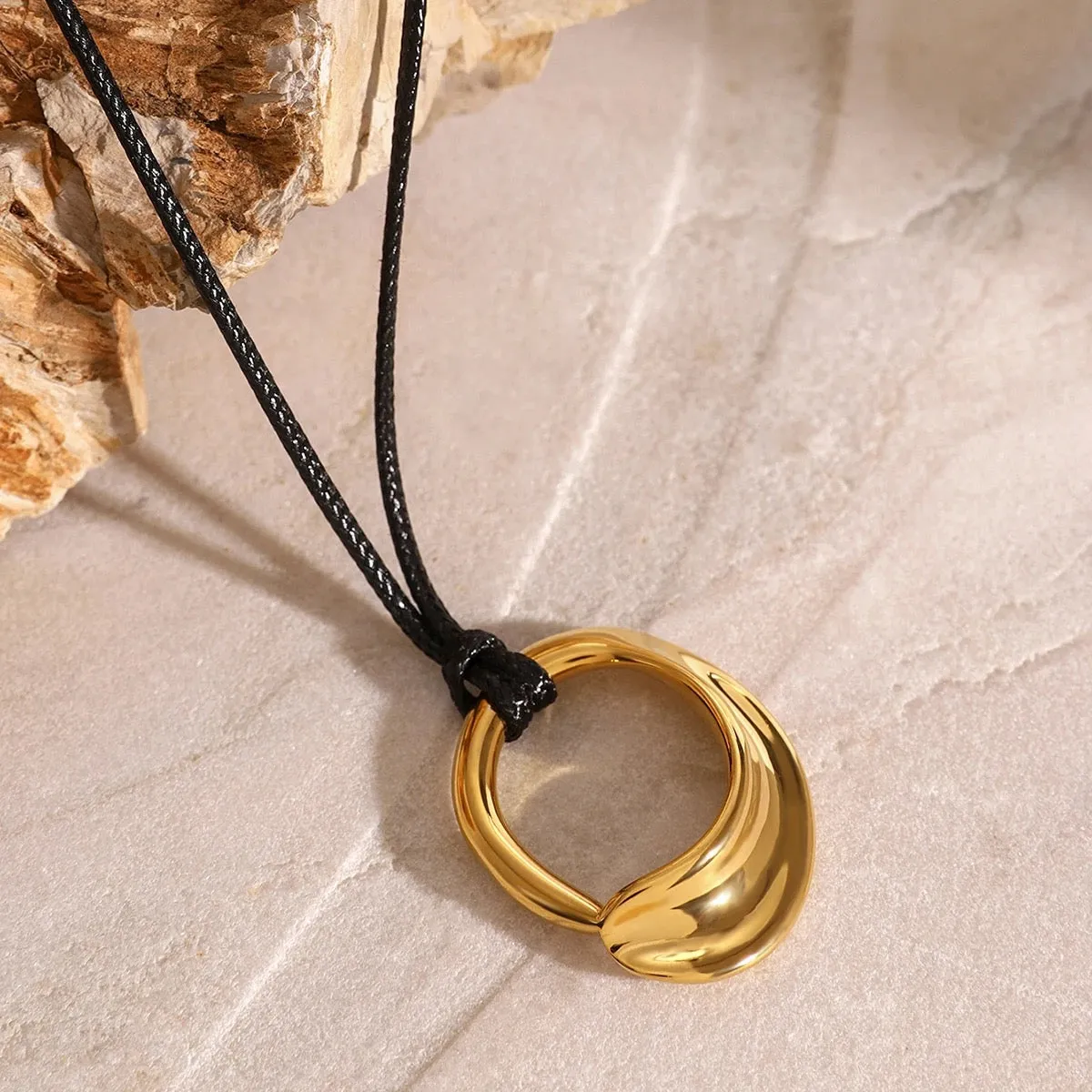 Boho & Mala Stainless Steel Charm Gold Plated Necklace