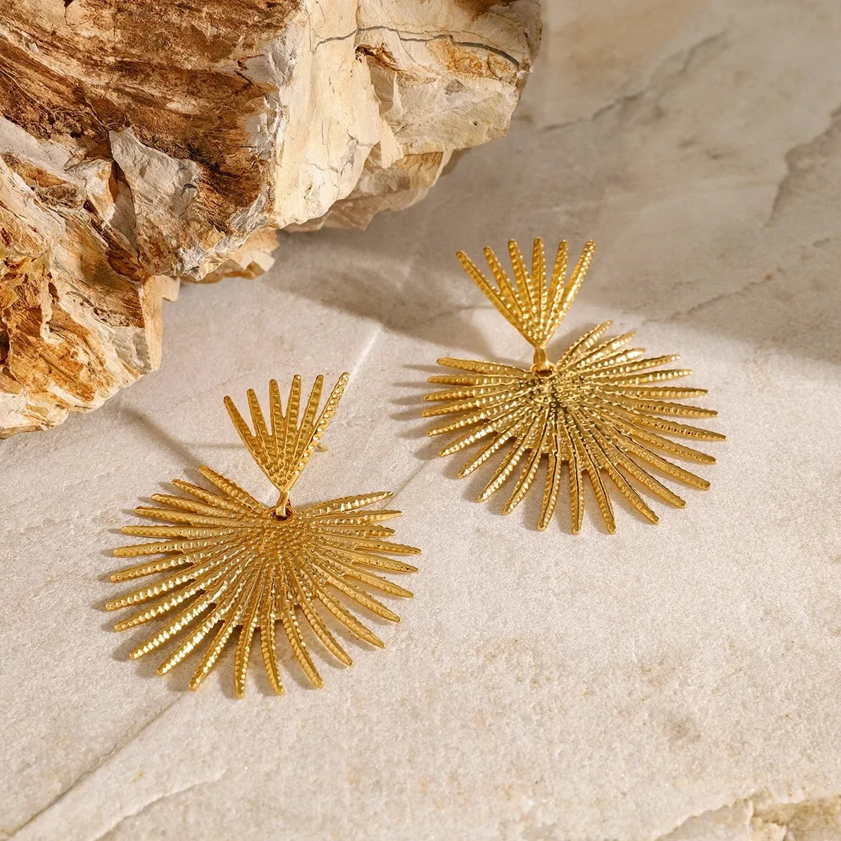 Boho & Mala Stainless Steel Gold Plated Earrings