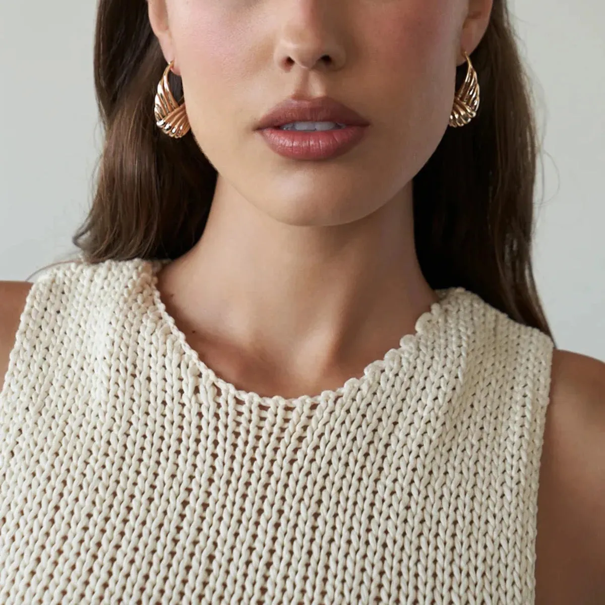 Boho & Mala Stainless Steel Gold Plated Stud Earrings