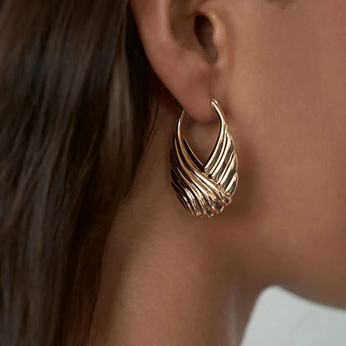 Boho & Mala Stainless Steel Gold Plated Stud Earrings