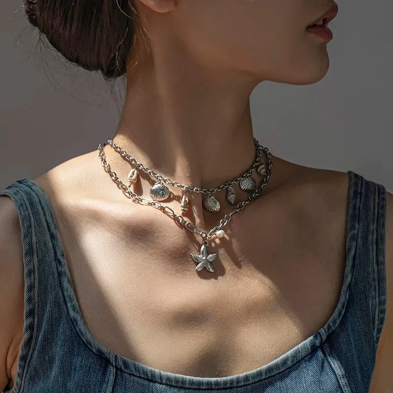 Boho & Mala Stainless Steel Pendant Necklace