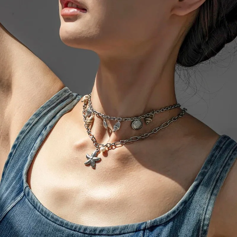 Boho & Mala Stainless Steel Pendant Necklace