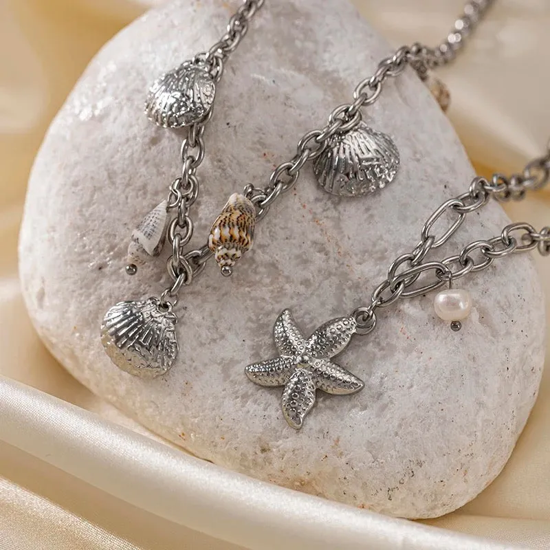 Boho & Mala Stainless Steel Pendant Necklace