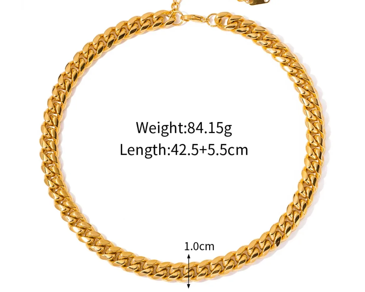 Boho & Mala Stainless Steel/18k Gold Plated Necklace