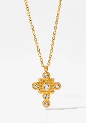 Boho & Mala Stainless Steel/18k Gold Plated Pendant Necklace