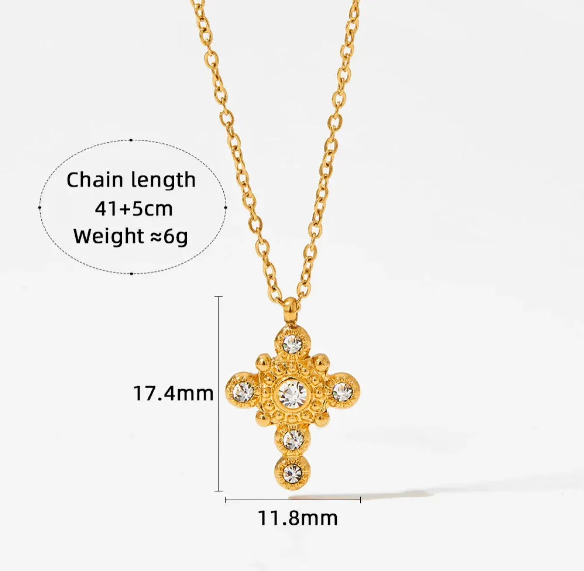 Boho & Mala Stainless Steel/18k Gold Plated Pendant Necklace