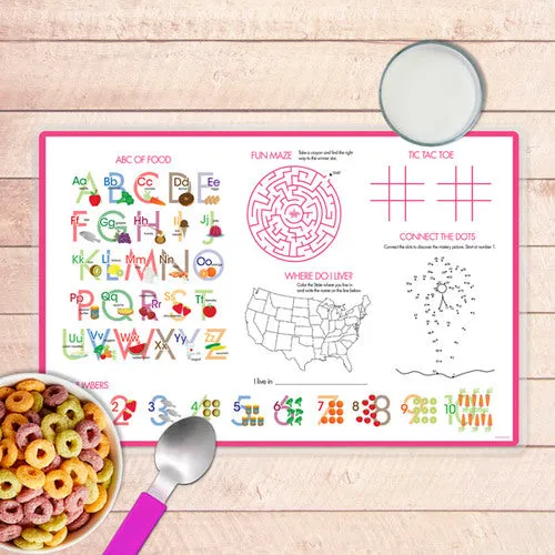 Bold Colorful Name Personalized Kids Placemat