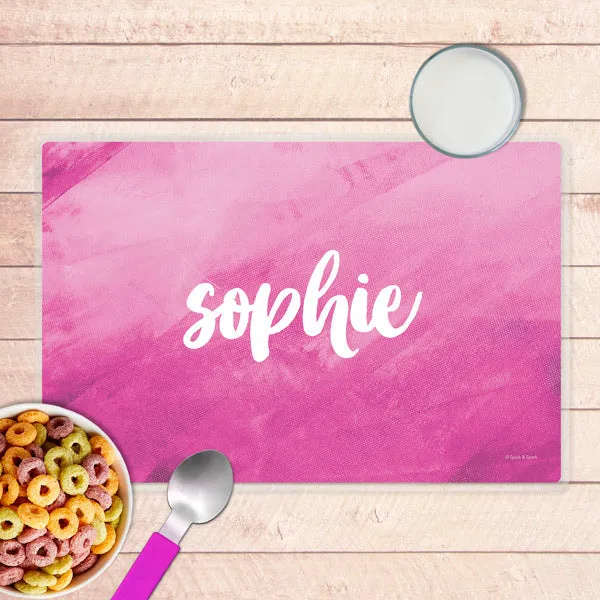 Bold Colorful Name Personalized Kids Placemat