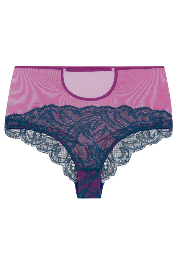 Brea Lace High Waist Knicker- Dark Green