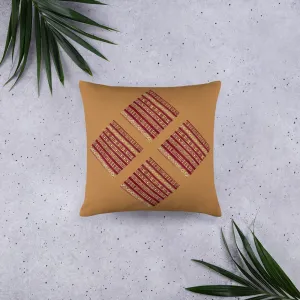 Brown African Print Pillow